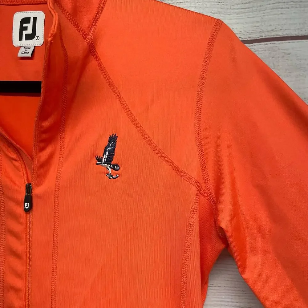 FootJoy FJ Golf Women's Jacket Windbreaker Size S Orange Nylon Activewear
